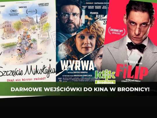 Darmowe bilety na Bezgotówkowe Kino Objazdowe w Brodnicy dla czytelników KLIK Brodnica