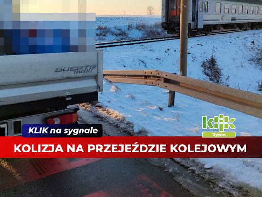 Rypin |  Kolizja z pociągiem na przejeździe kolejowym