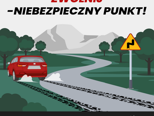 Zwolnij – niebezpieczny punkt