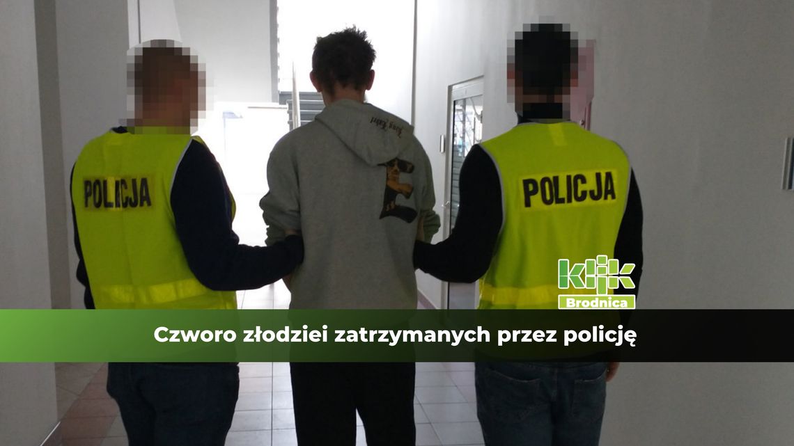 Czworo złodziei zatrzymanych przez brodnickich kryminalnych