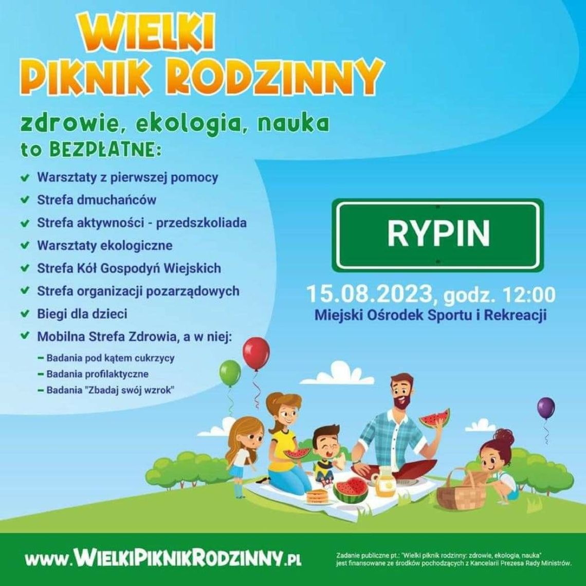 Długi weekend zakończy Wielki Piknik Rodzinny w Rypinie