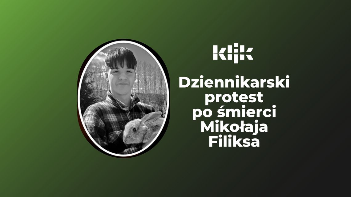 Dziennikarski protest po śmierci Mikołaja Filiksa