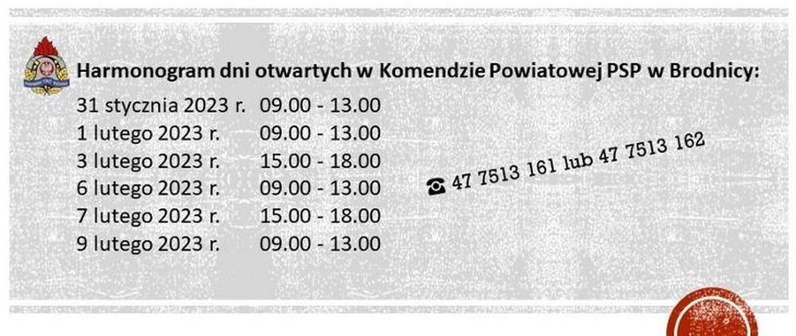 Ferie Zimowe - dni otwarte w Komendzie Powiatowej PSP w Brodnicy