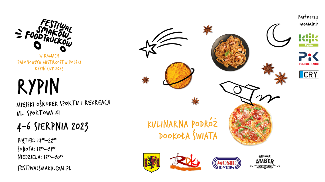 I Festiwal Smaków Food Trucków w Rypinie! Smaki z całego świata już w najbliższy weekend na terenie Miejskiego Ośrodka Sportu i Rekreacji