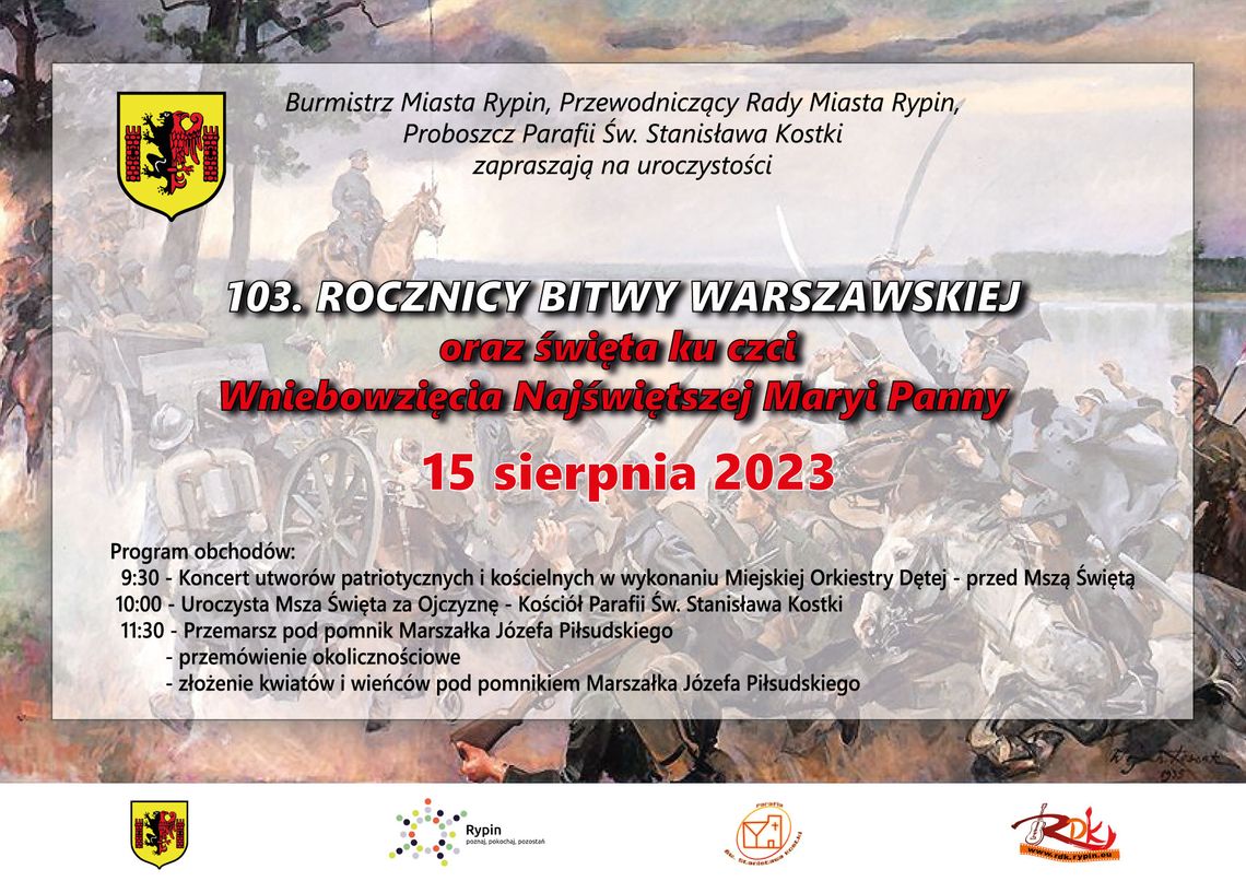 Obchody 103. Rocznicy Bitwy Warszawskiej w Rypinie