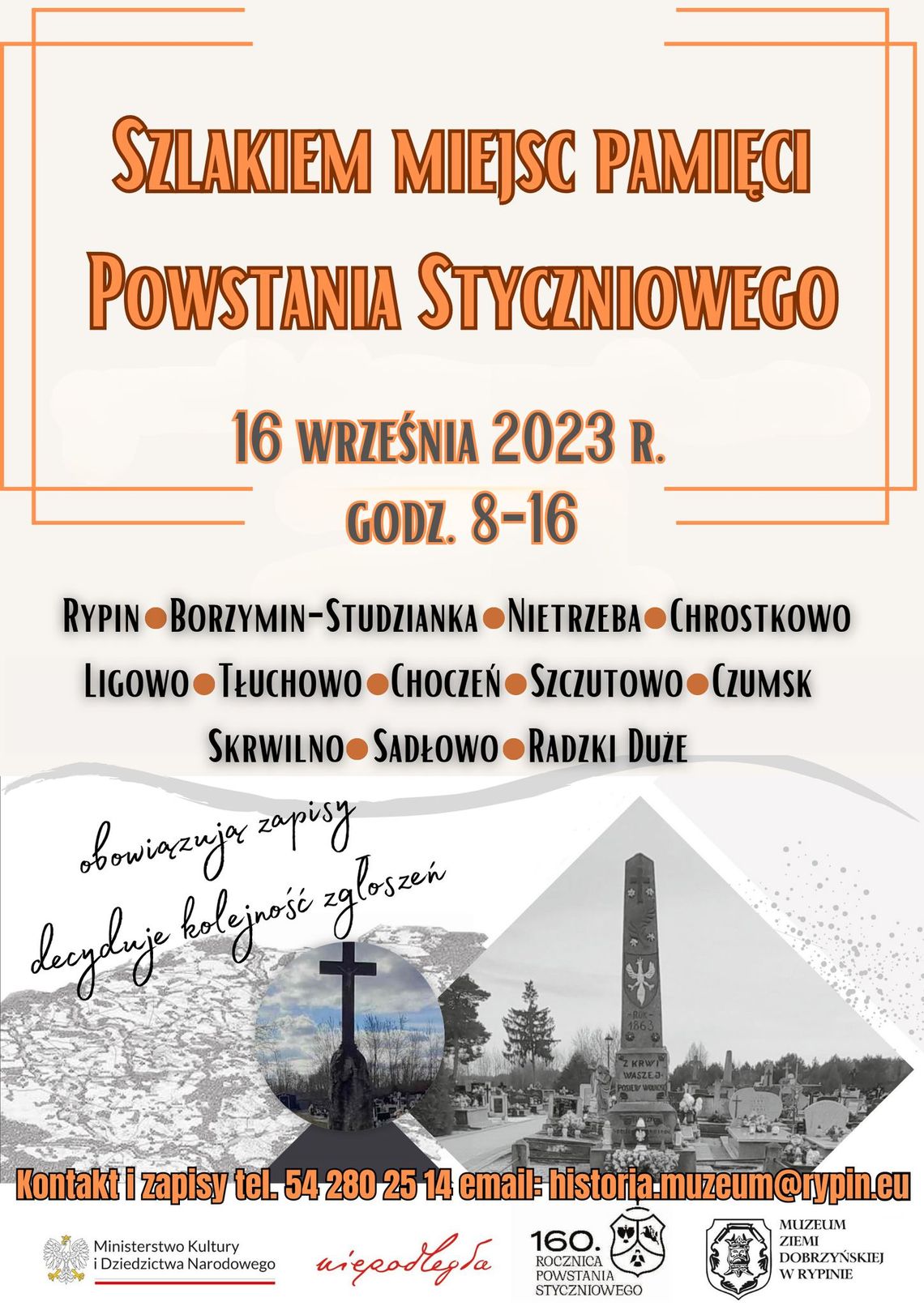 Pójdą szlakiem miejsc pamięci Powstania Styczniowego na Ziemi Dobrzyńskiej