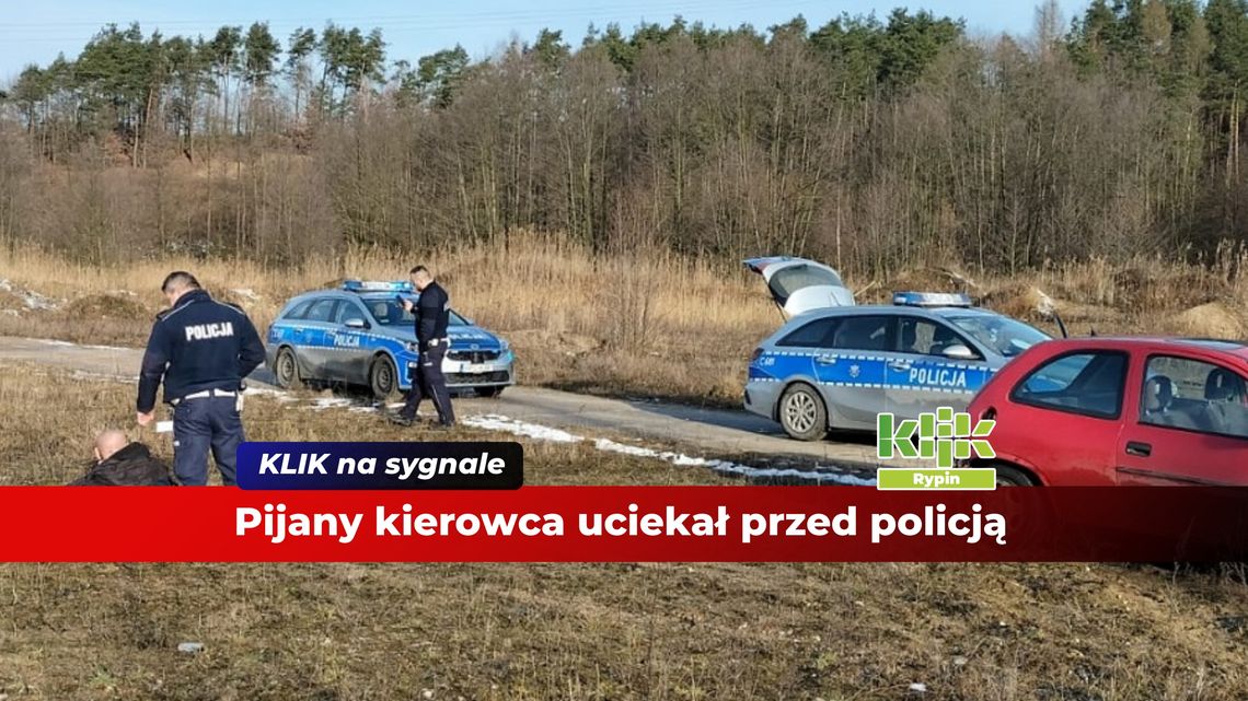 Pościg za kierowcą Corsy. Policjantom z Rypina pomógł patrol z Lipna