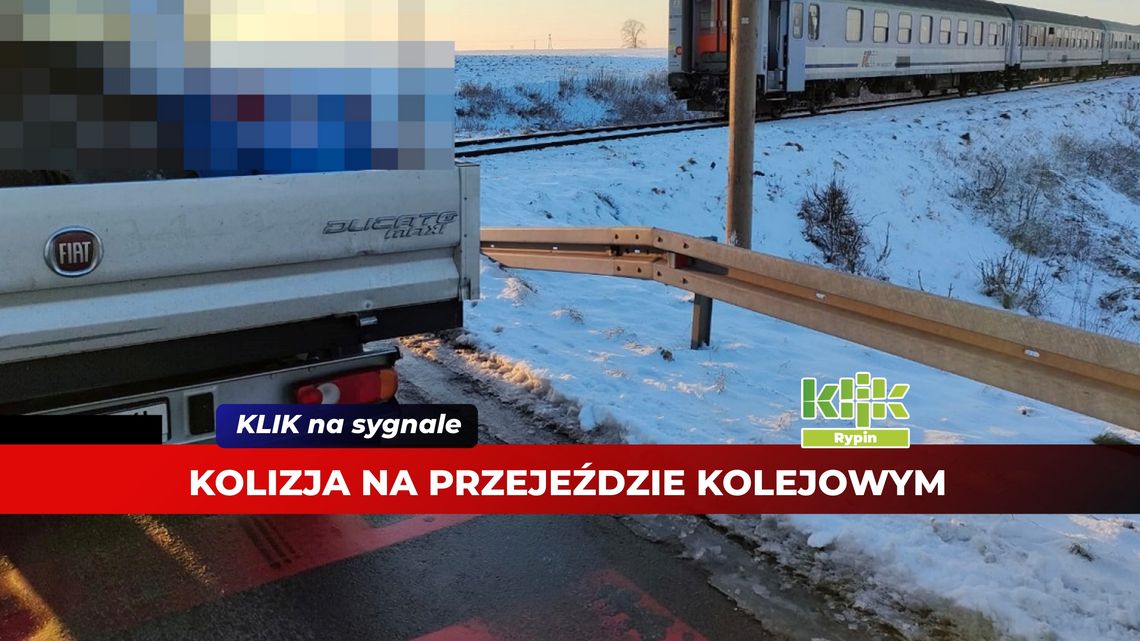 Rypin |  Kolizja z pociągiem na przejeździe kolejowym