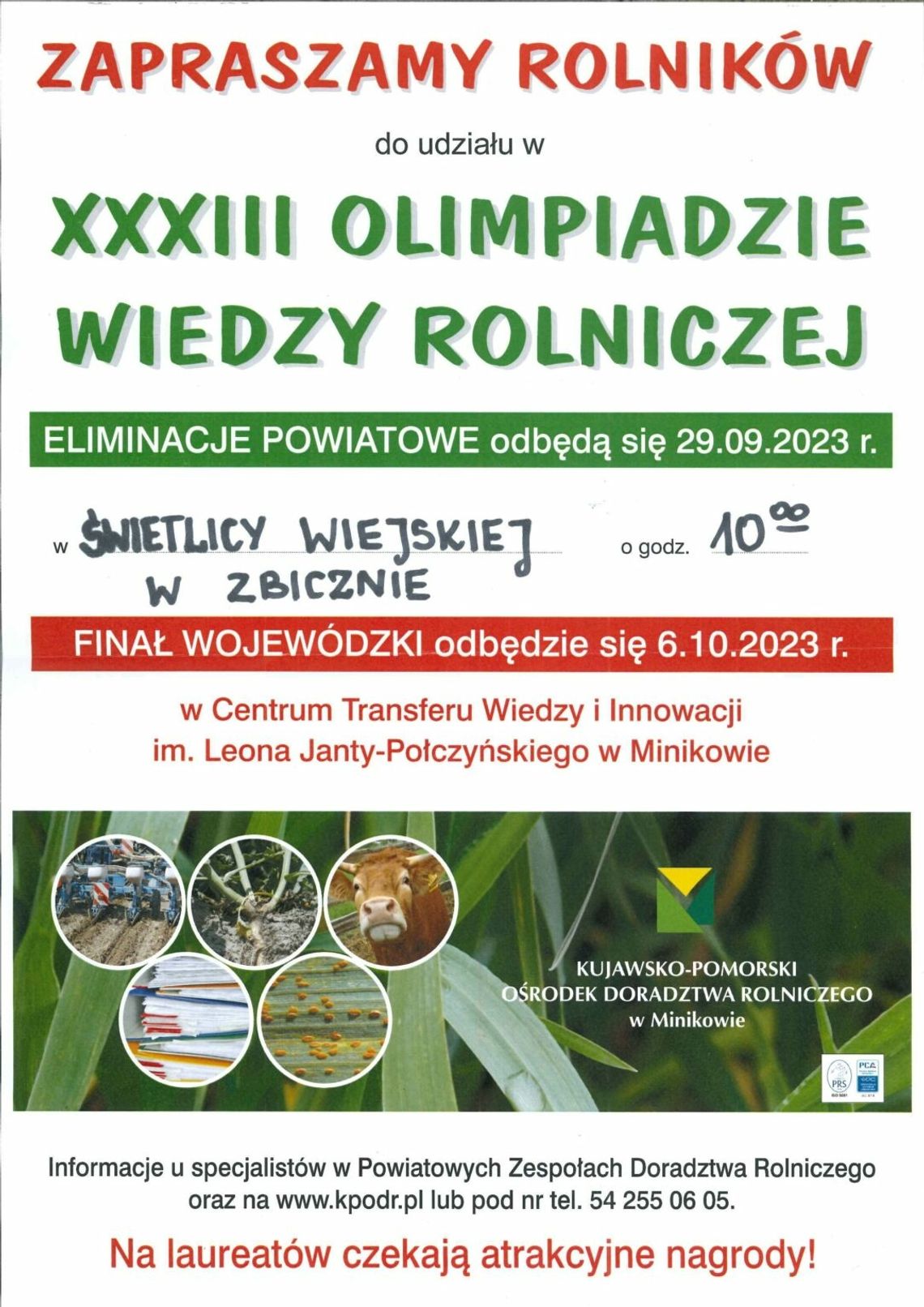 XXXIII Olimpiada Wiedzy Rolniczej 2023