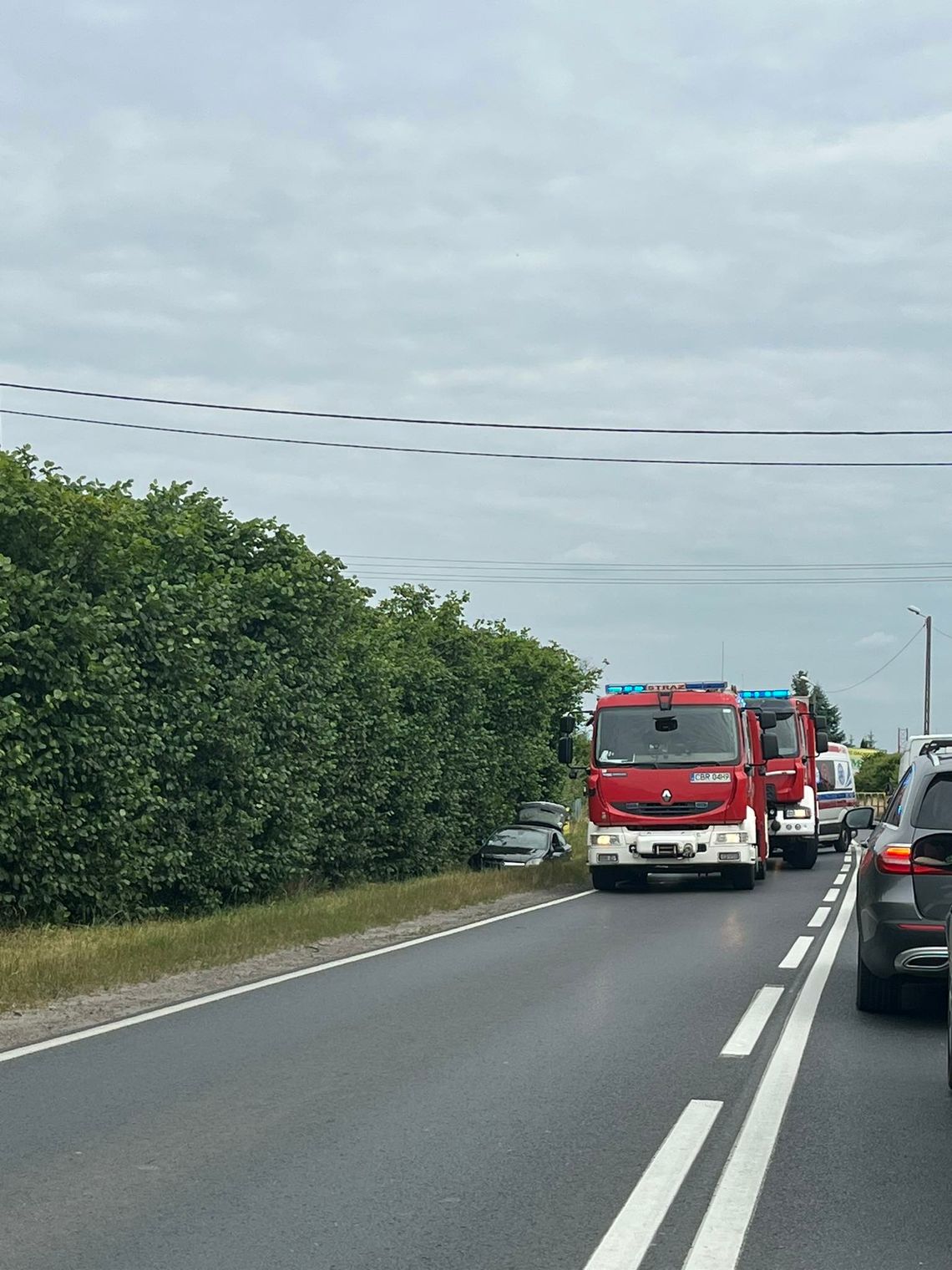 Zdarzenie drogowe przed Brodnicą